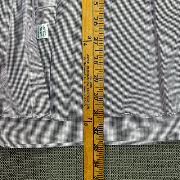 Ralph Lauren Blake XL Button-Down Shirt Purple White Checkered Pattern Cotton - Picture 5 of 7